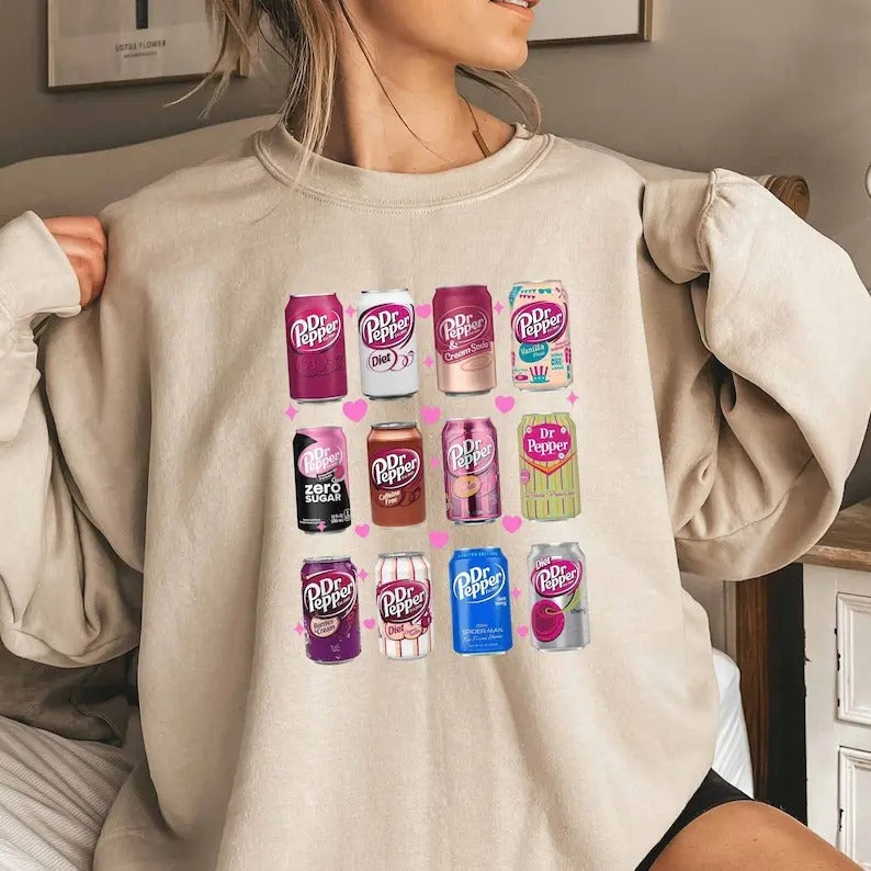 Dr Pepper Coke Bottles Sweatshirt - Funny Sweatshirt T-Shirts, Hoodie | WearSparks.com