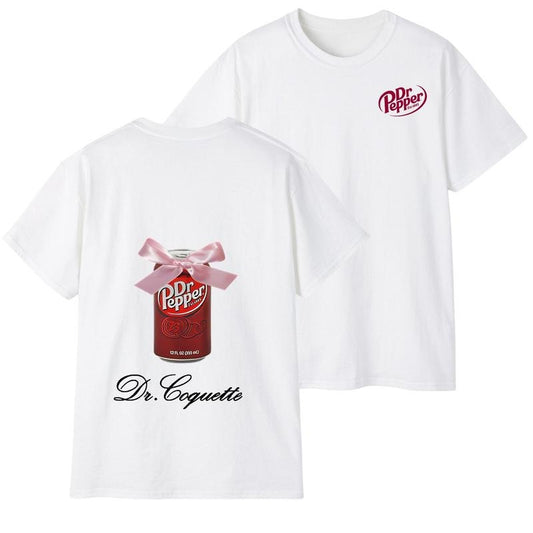 Dr Pepper Meme 2 Sided T-Shirt, Coquette, Tumblr Y2K Silly Unisex Heavy Cotton Tee, Unisex Shirt Hoodie, Sweatshirt