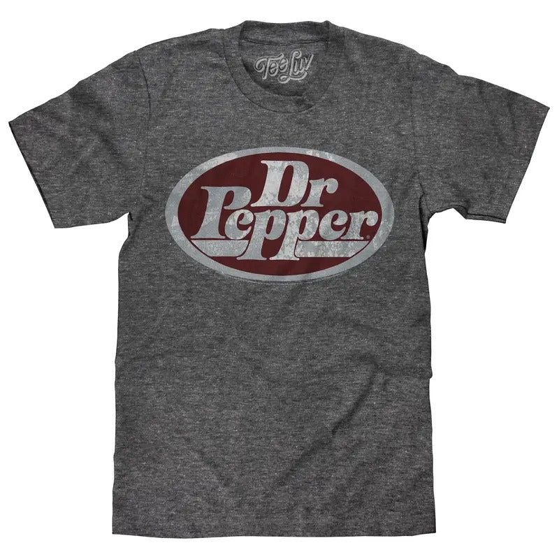 Dr Pepper Oval Logo T-Shirt - Gray Hoodie, Sweatshirt | WearSparks.com