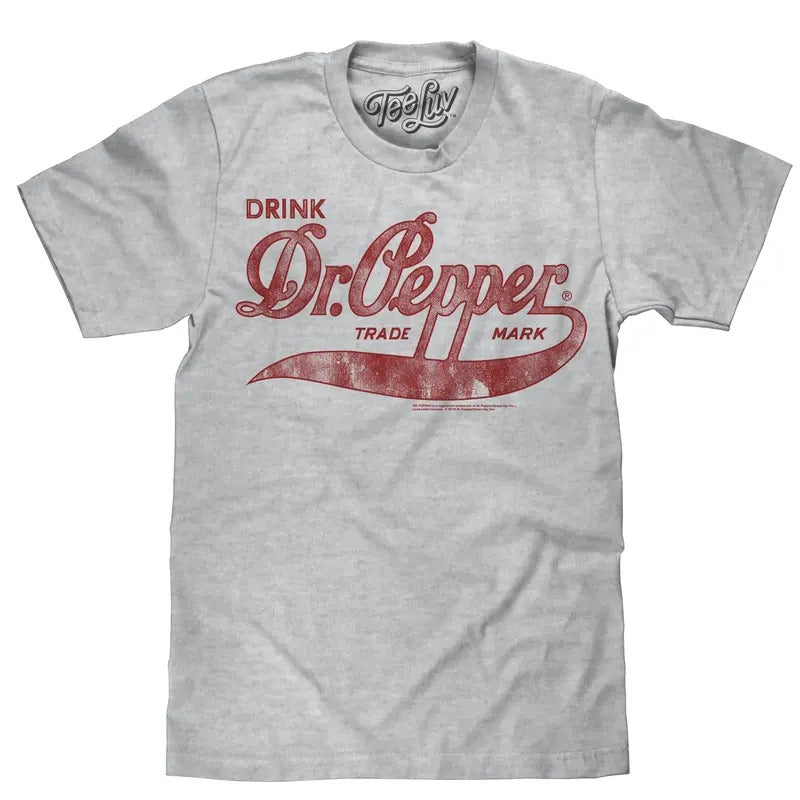 Dr Pepper Signature T-Shirt - Gray Hoodie, Sweatshirt | WearSparks.com