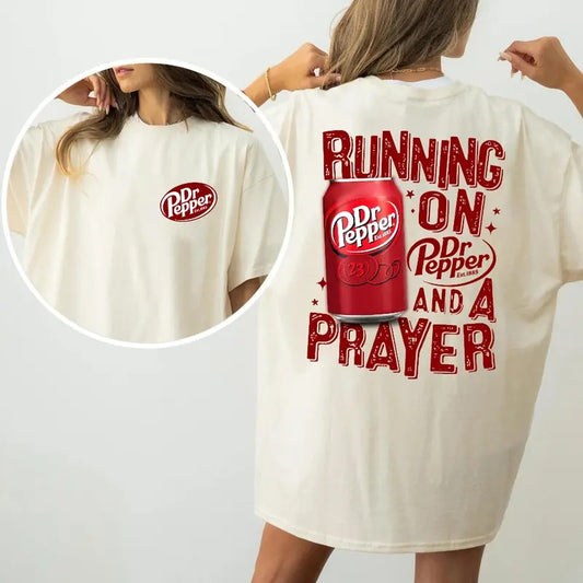 Dr. Peper T-Shirt, Running On Dr.Peper And A Prayer Sweatshirt, Dr. Peper Clother for Womens, Mens  - Classic Cotton...