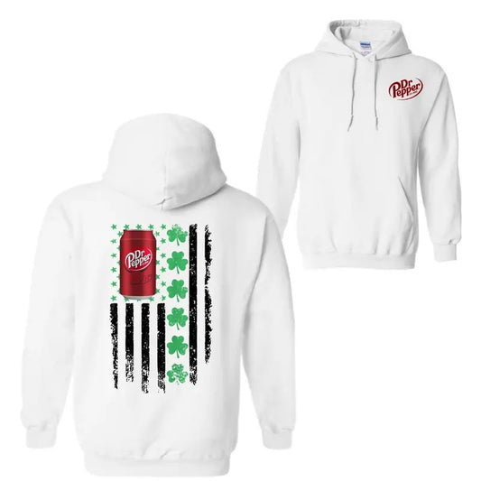 Dr. Pepper Flag With Shamrocks For St. Patrick's Day T-Shirt Sweatshirt Hoodie, Unisex Shirt | WearSparks.com