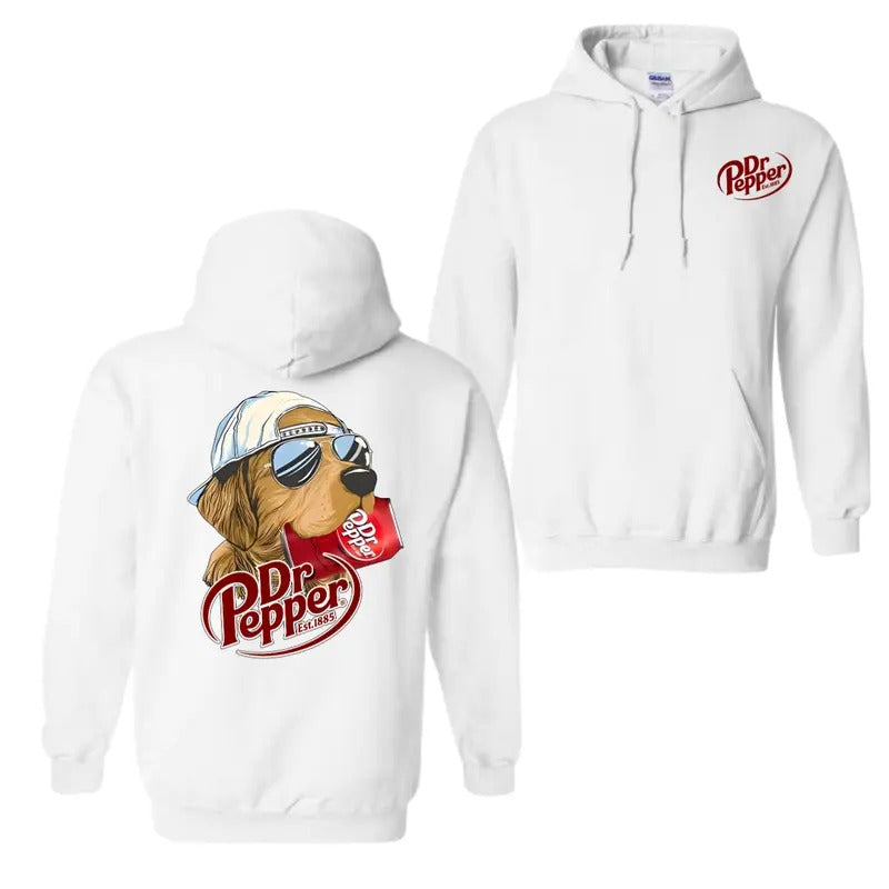 Dr. Pepper Golden Dog 2 Sided T-Shirt Sweatshirt Hoodie, Dr. Pepper Hoodie For Men, For Women | WearSparks.com