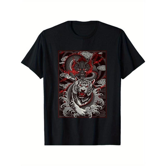 Dragon, Dragon Streetwear Japan Tiger City, Tattoo Art T-Shirt Made in USA Hoodie, Sweatshirt | WearSparks.com