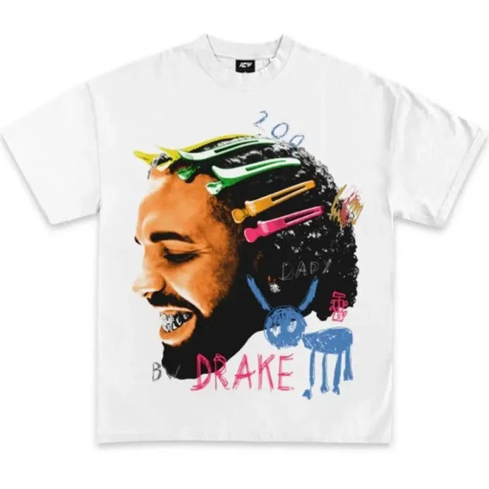Drake Dogs White Shirt - Men's Classic Cotton T-shirt Hoodie, Sweatshirt | WearSparks.com