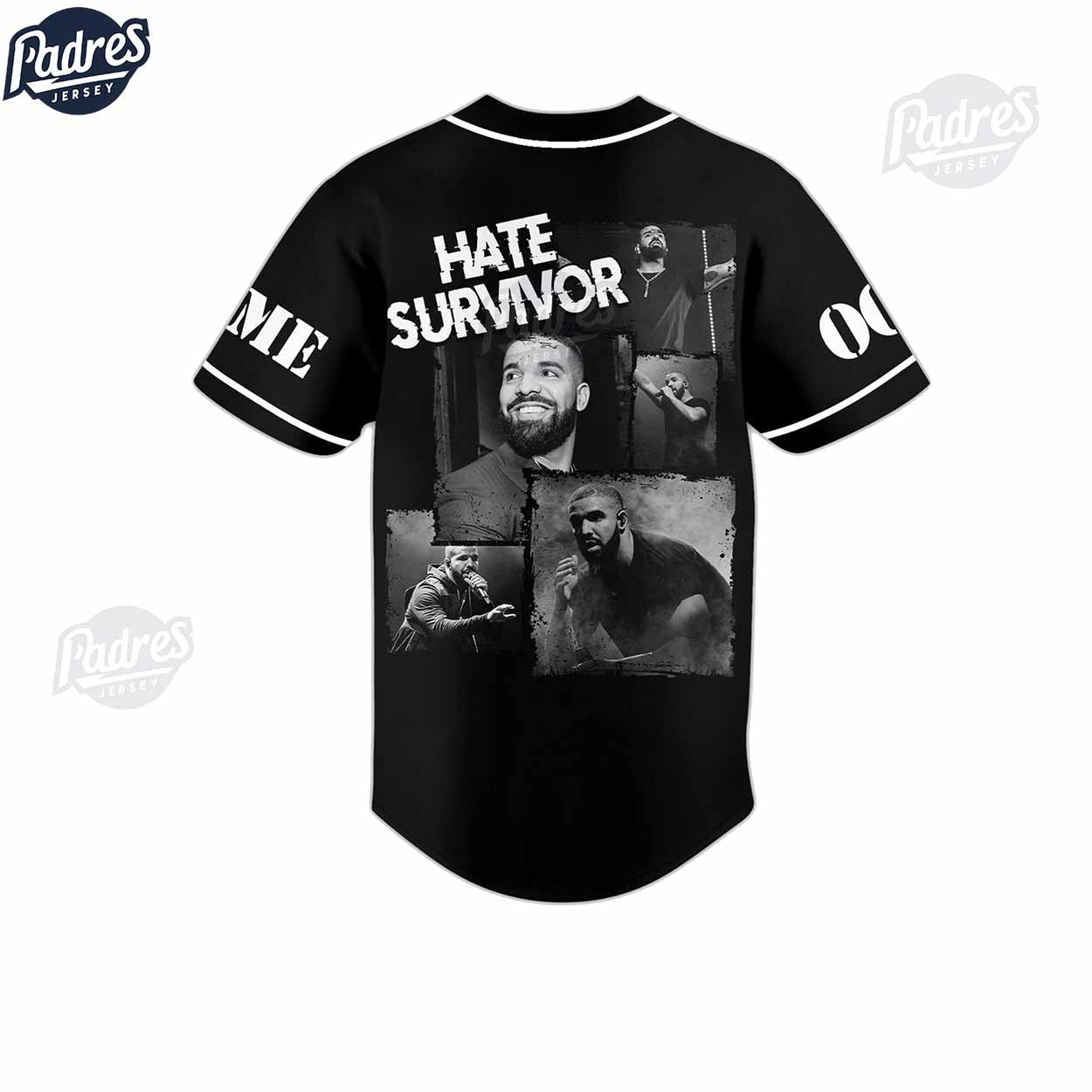 Drake Hate Survivor Baseball Jersey Outfit - Custom Name - Padres Jersey Oasis: Elevate Your Baseball Style... (Image 3)