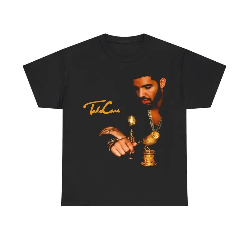 Drake Vintage Hip Hop Rap Shirt Streetwear Music Inspired Shirt For Take Care Fan Casual Classic Cotton Menswear Retro...