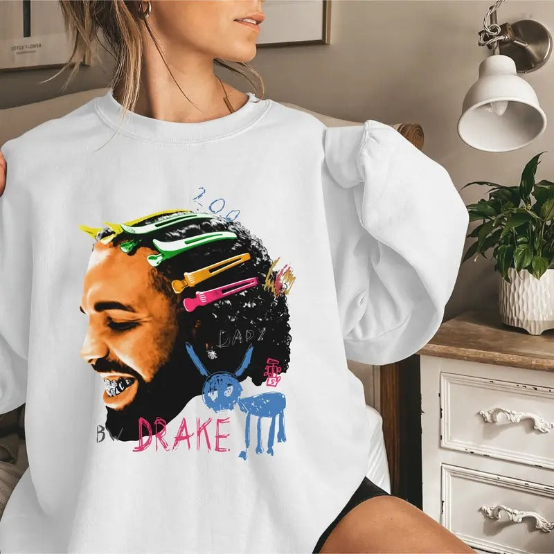 Drakeee For All The Dogs Big Face Rap Sweatshirt T-Shirts, Hoodie | WearSparks.com