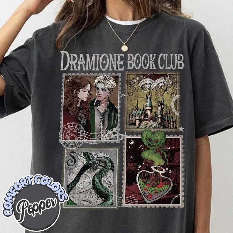 Dramione Manacled Shirt, Malfoy Manor Granger T Shirt, Bookish Fan Fic Shirt, Magic Wizard School, Hp Merch,Snake House...
