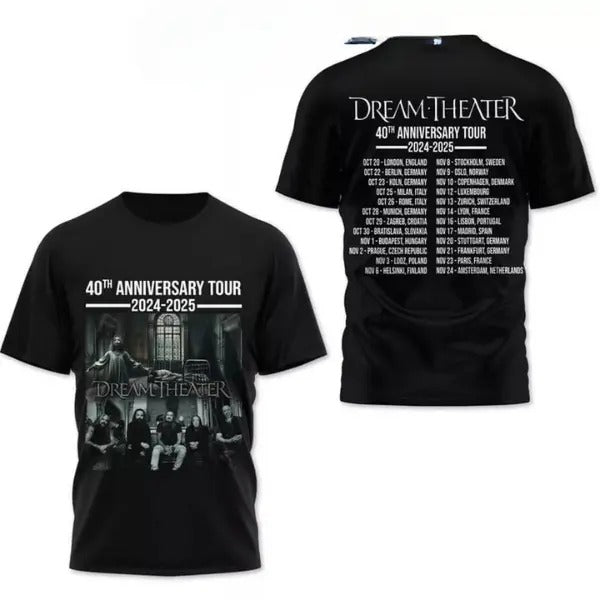 Dream Theater 40th Anniversary Tour 2024-2025, Cotton Unisex T-Shirt, Crew Neck, Trending shirt, Sweatshirt for Man, for...