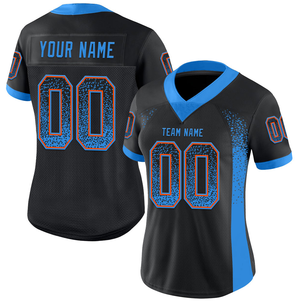 Custom Black Powder Blue-Orange Drift Fashion Football Jersey T-Shirts, Hoodie, Sweatshirt | WearSparks.com (Image 2)