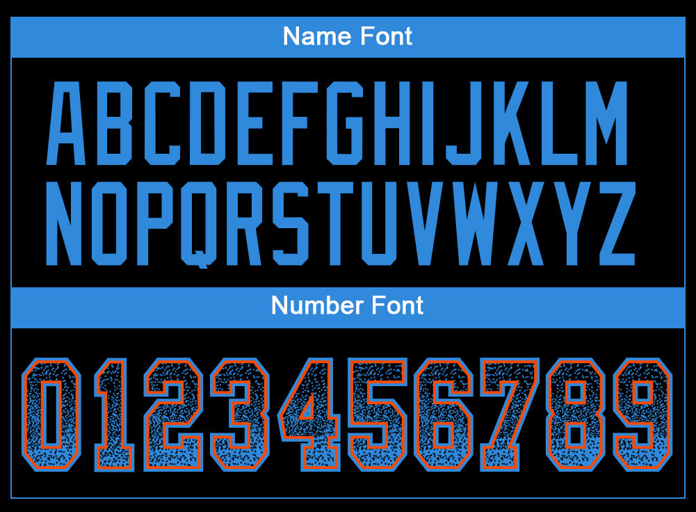 Custom Black Powder Blue-Orange Drift Fashion Football Jersey T-Shirts, Hoodie, Sweatshirt | WearSparks.com (Image 4)