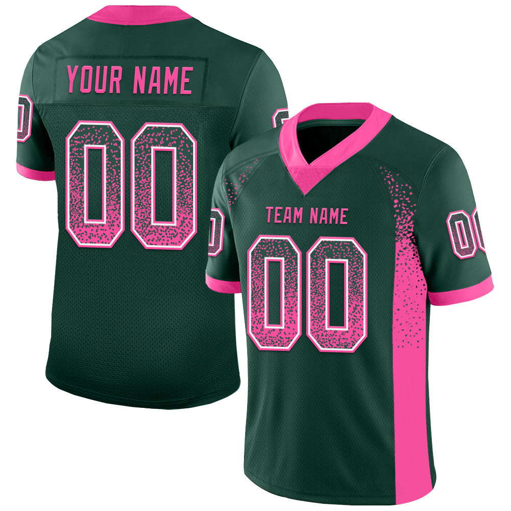Custom Green Pink-White Drift Fashion Football Jersey T-Shirts, Hoodie, Sweatshirt | WearSparks.com (Image 1)