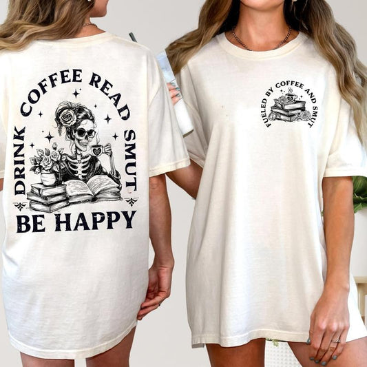 Drink Coffee Read Spicy T-Shirt, Spicy Social Club Sweatshirt, Booktrovert Hoodie, Bookish Merch, Bookworm Tee, Dark...