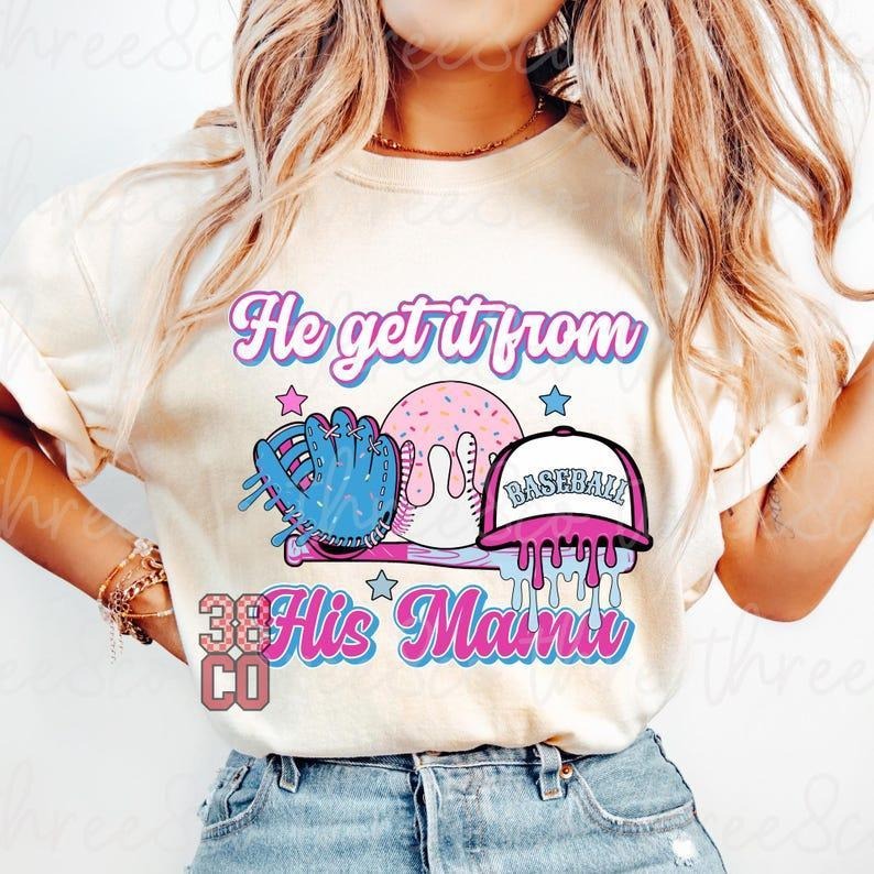 Dripping Baseball Mama Shirt, Sporty Softball Print tshirt, Ice Cream tshirt, women tops, favorite shirts, shirt for...
