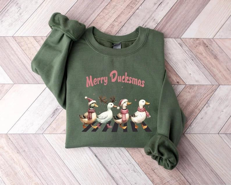 Ducks Christmas Shirt, Duckmas Merry Christmas Sweatshirt, Funny Ducks Christmas Sweater, Duck Lover Shirt, Merry...