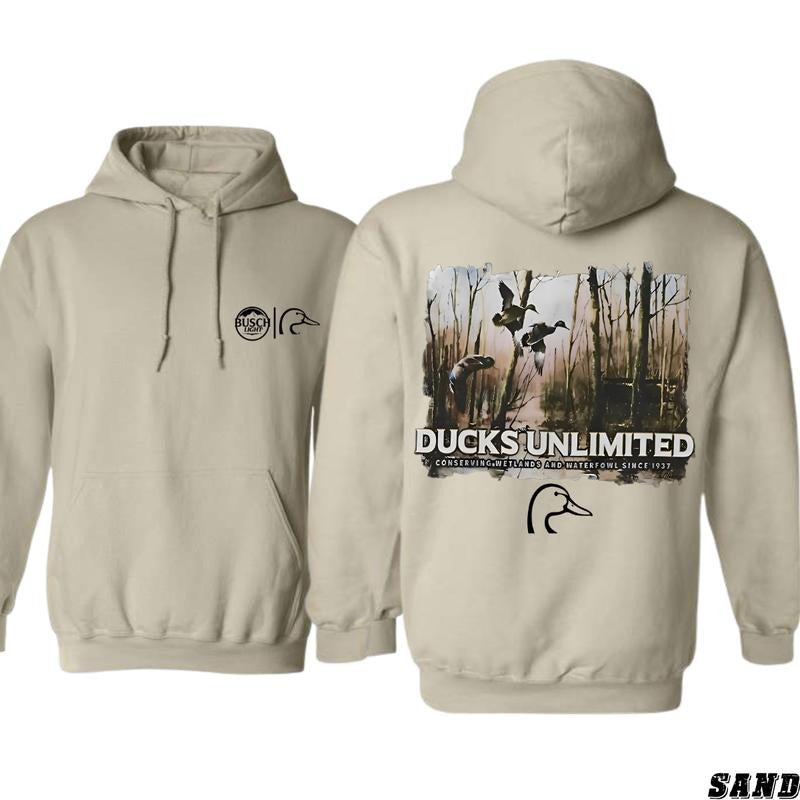 Ducks Unlimited Hoodie - Nature-Inspired Design, Country Boy Clothing, Ideal for Wildlife Conservation Supporters,...