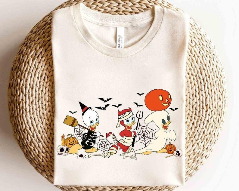 Ducktales Huey Dewey And Louie Halloween T-Shirt, Not So Scary Party Tee, Family Halloween 2024 Trip Hoodie, Sweatshirt