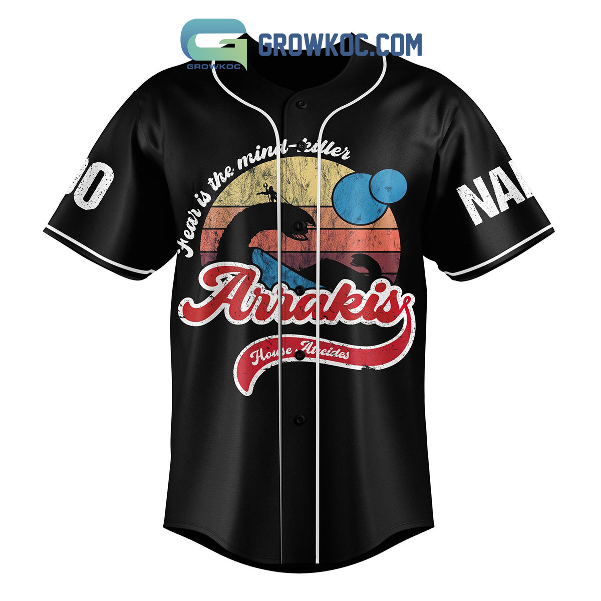 Dune Arrakis House Of Atreides Fear Is The Mind Killer Personalized Baseball Jersey