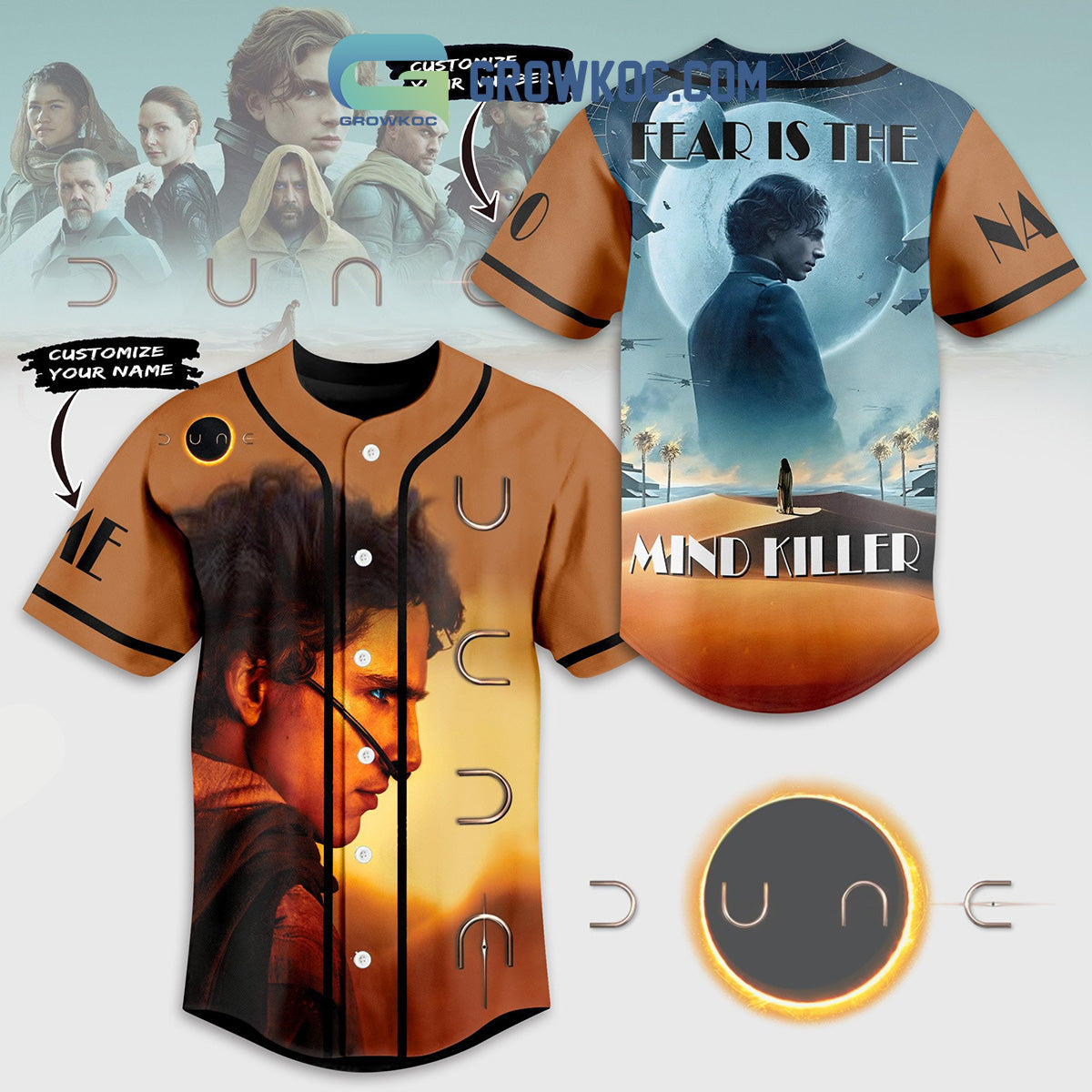 Dune Fear Is The Mind Killer Fan Personalized Baseball Jersey
