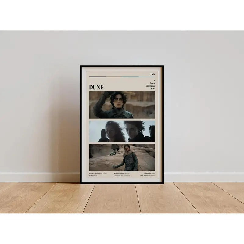 Dune Movie Poster - Modern Retro Movie Poster - TV Show Poster -  Best Movies of All Time -  Minimal Movie Art - A Denis...