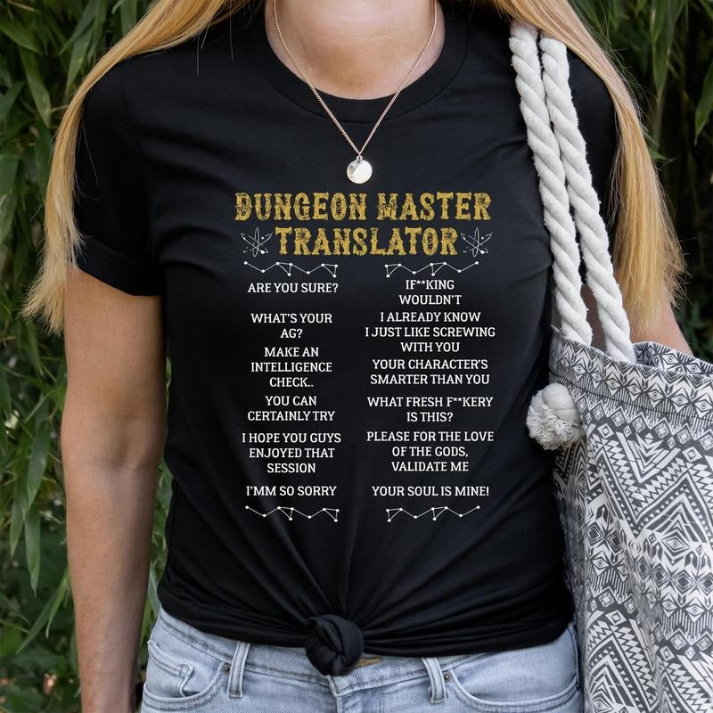 Dungeon Master Shirts, Dungeon Master Translator TShirt,Dungeons And Dragons Sweatshirt,Rpg Game Shirt,Tabletop Games...