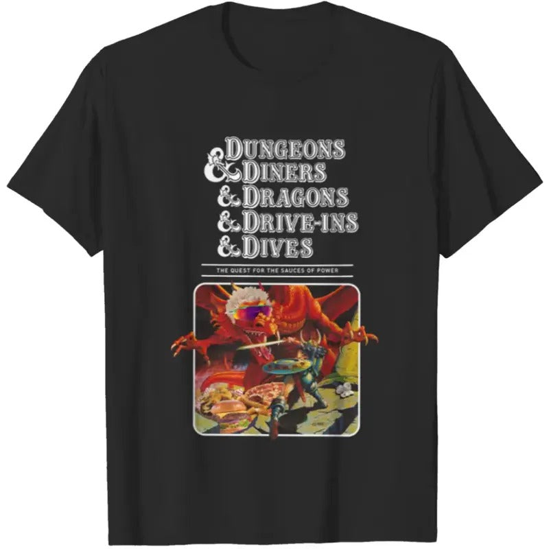 Dungeons & Diners & Dragons & Drive-ins & Dives - Dungeons And Dragons - T-Shirt , Unisex T-Shirt, For Men Women Menswear...