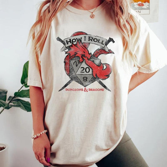 Dungeons & Dragons How I Roll T-Shirt Sweatshirt Hoodie, Tabletop Gaming Shirt, Fantasy Mom Shirt, Funny RPG Gamer Tee,...