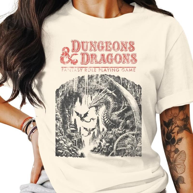 Dungeons & Dragons Vintage 1974 T-shirt, Dungeons and Dragons Gift Tee for Men Women, Unisex T-Shirt, Menswear Top...