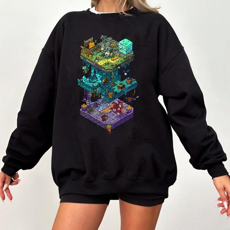 Dungeons And Isometric Dragons T-Shirt Sweatshirt, Dungeons and Dragons T-Shirt, DND Sweatshirt, D&D, Dungeon Master...