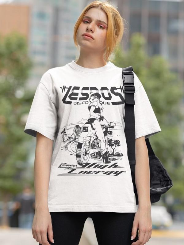 Dykes on Bikes Lesbos Disco Shirt, Vintage Lesbian Shirt, Sapphic Tee Butch Femme Masc Power Top Womenswear Hoodie,...