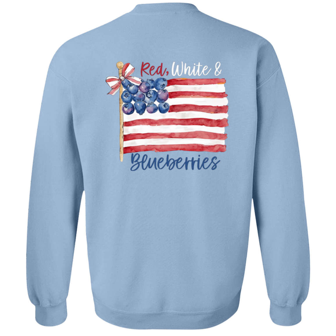 Freedom Red White & Blueberries Coquette Flag Sweatshirt T-Shirts, Hoodie | WearSparks.com (Image 2)