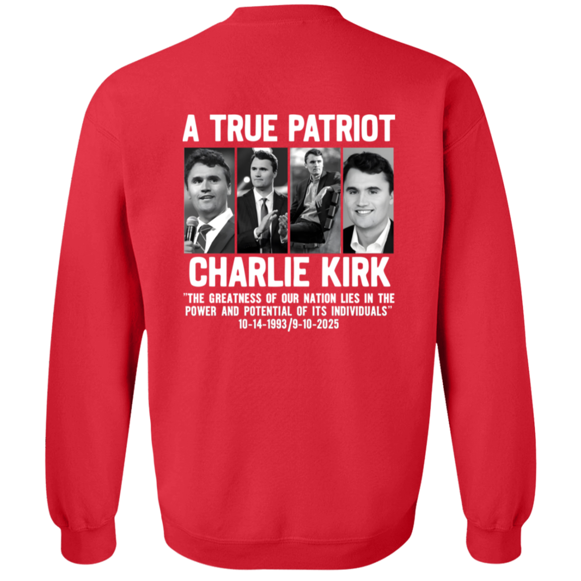 Freedom A True Patriot Charlie Kirk The Greatness Of Our Nation Lies Sweatshirt T-Shirts, Hoodie | WearSparks.com (Image 4)