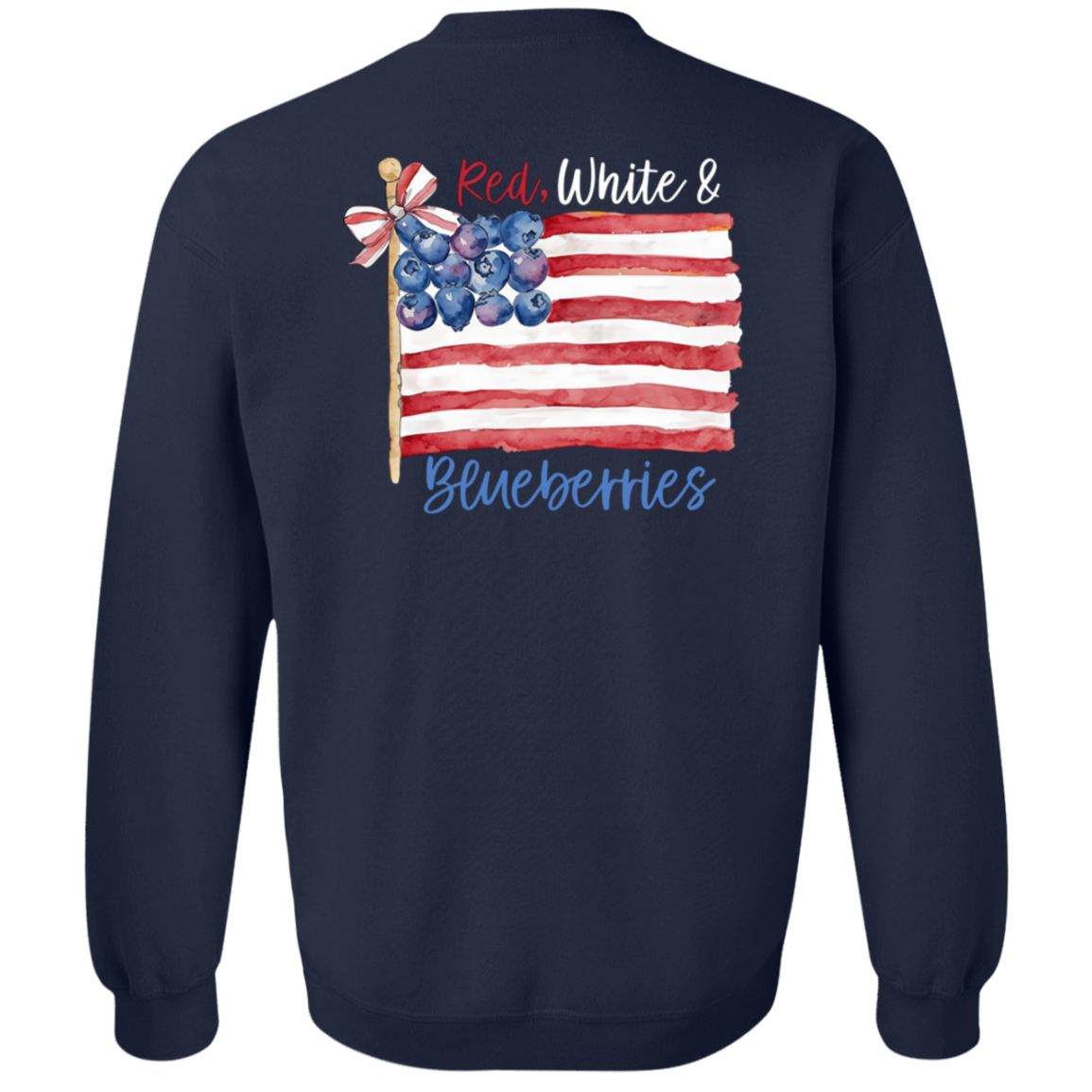 Freedom Red White & Blueberries Coquette Flag Sweatshirt - 2 T-Shirts, Hoodie | WearSparks.com (Image 2)