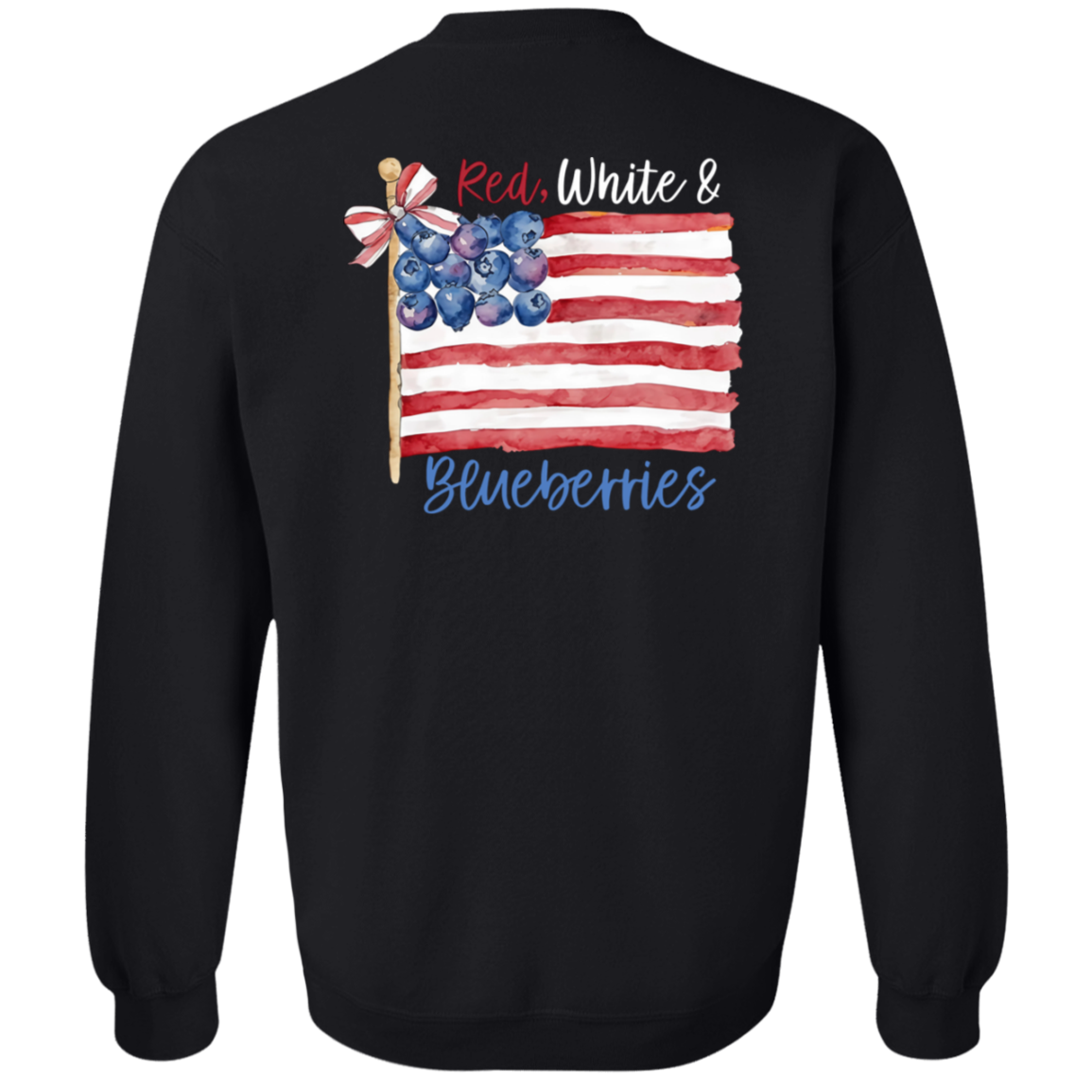 Freedom Red White & Blueberries Coquette Flag Sweatshirt - 2 T-Shirts, Hoodie | WearSparks.com (Image 4)