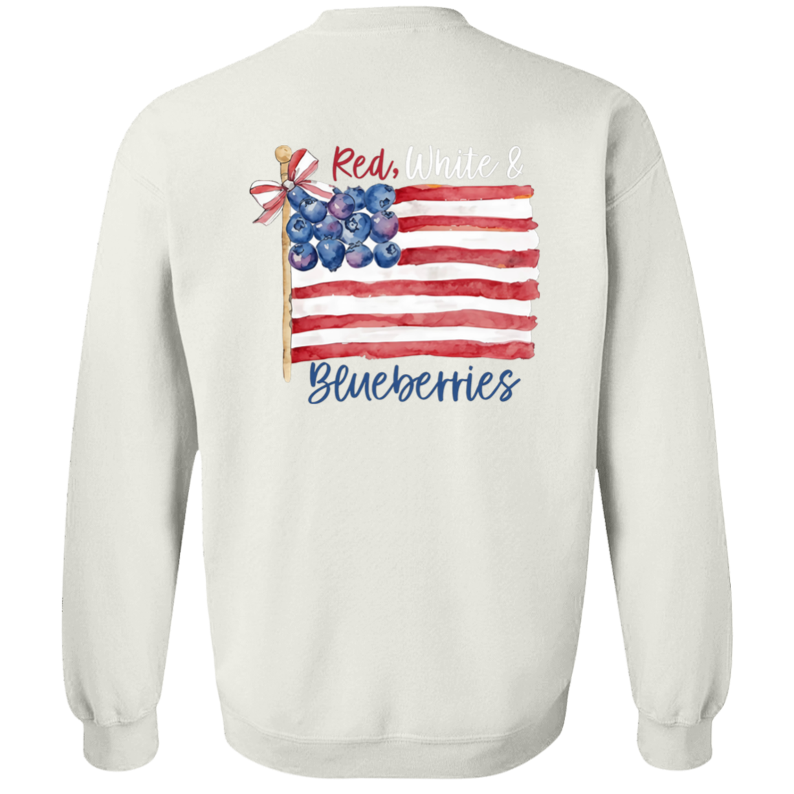 Freedom Red White & Blueberries Coquette Flag Sweatshirt T-Shirts, Hoodie | WearSparks.com (Image 4)