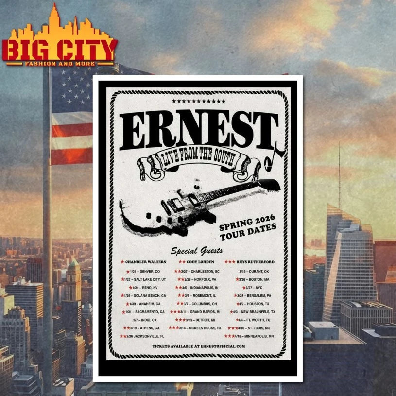 ERNEST Spring 2026 Tour Poster shirt