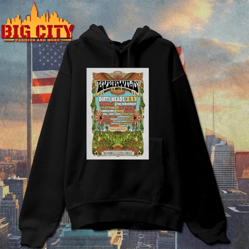 EVERWILD Music And Arts Festival 7.30-8.1.2026 Thornville OH Poster shirt