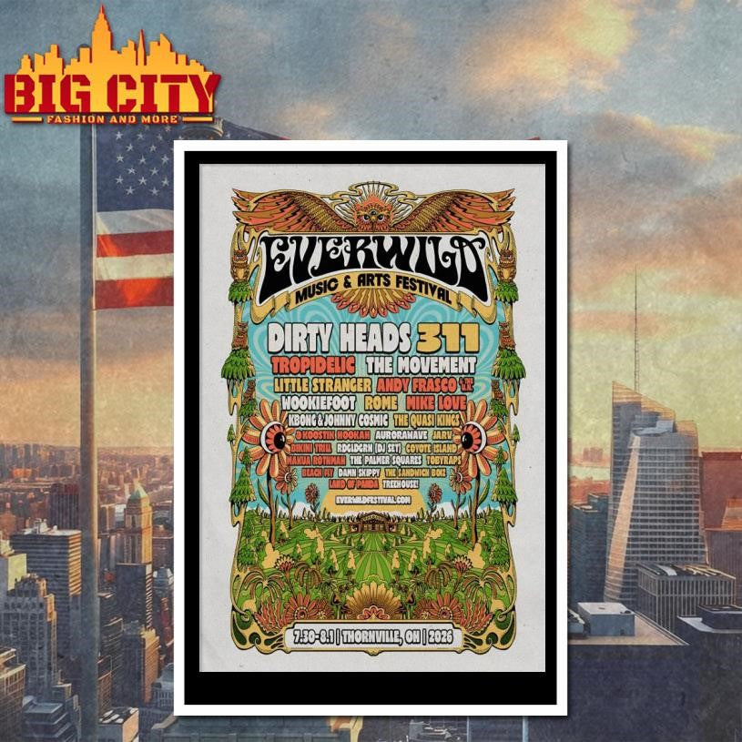 EVERWILD Music And Arts Festival 7.30-8.1.2026 Thornville OH Poster shirt