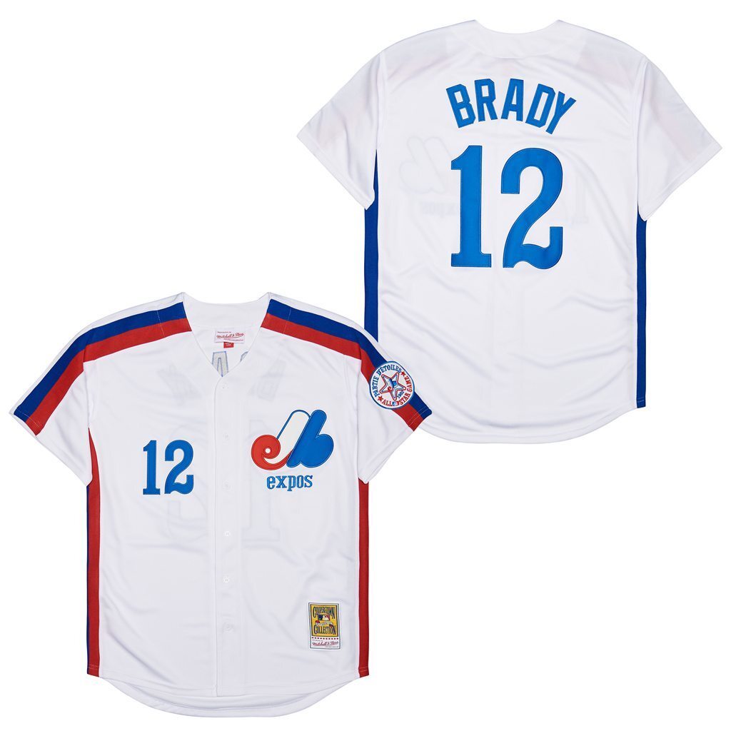 EXPOS #12 BRADY Expos 12 White Retro