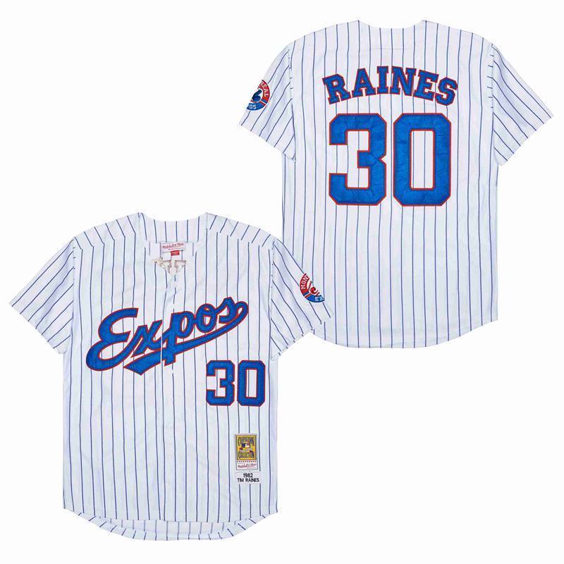 EXPOS #30 Raines Expos 30 White 1982 Retro
