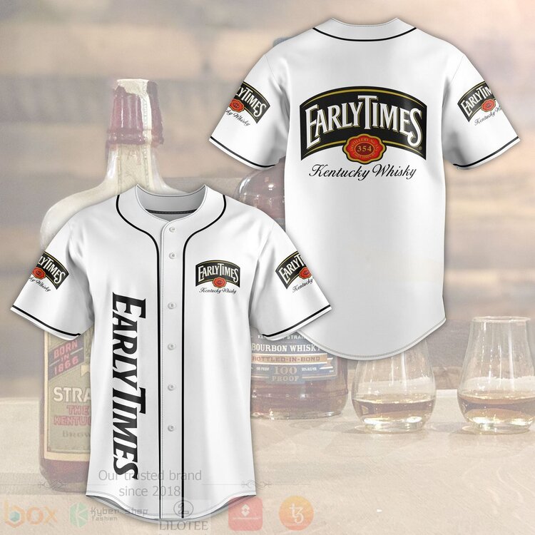 FASHION Early Times Kentucky Whiskey Baseball Jerseys Botton Shirt