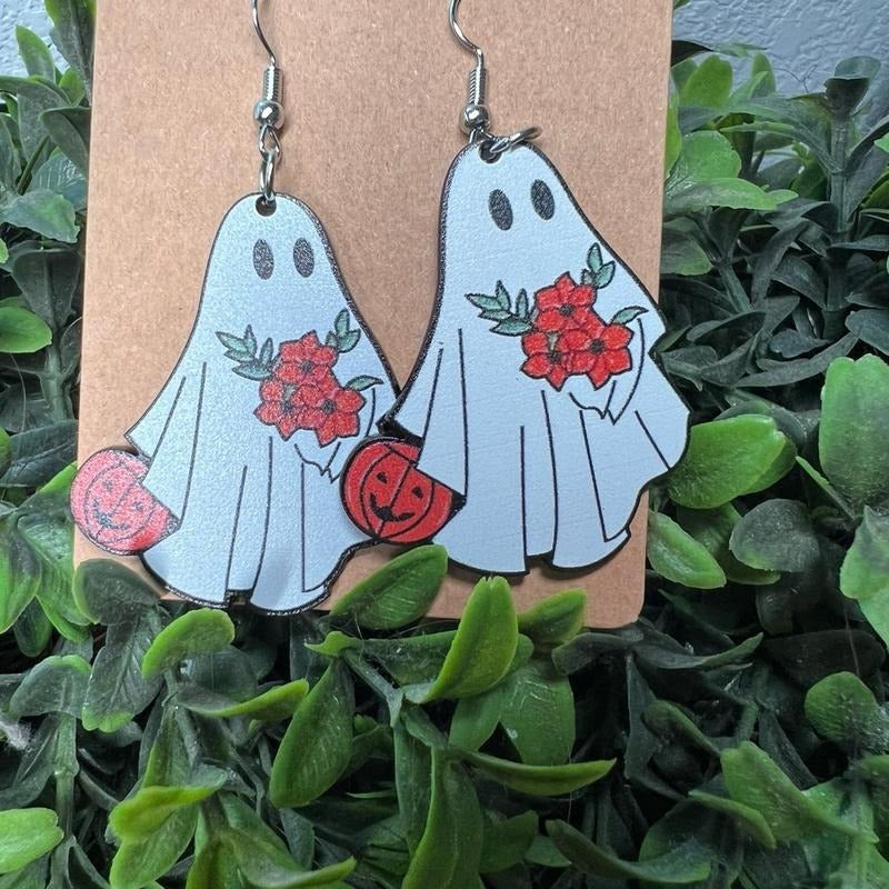 Earrings with a Spooky Ghost Design *Final Sale* T-Shirts, Hoodie, Sweatshirt | WearSparks.com