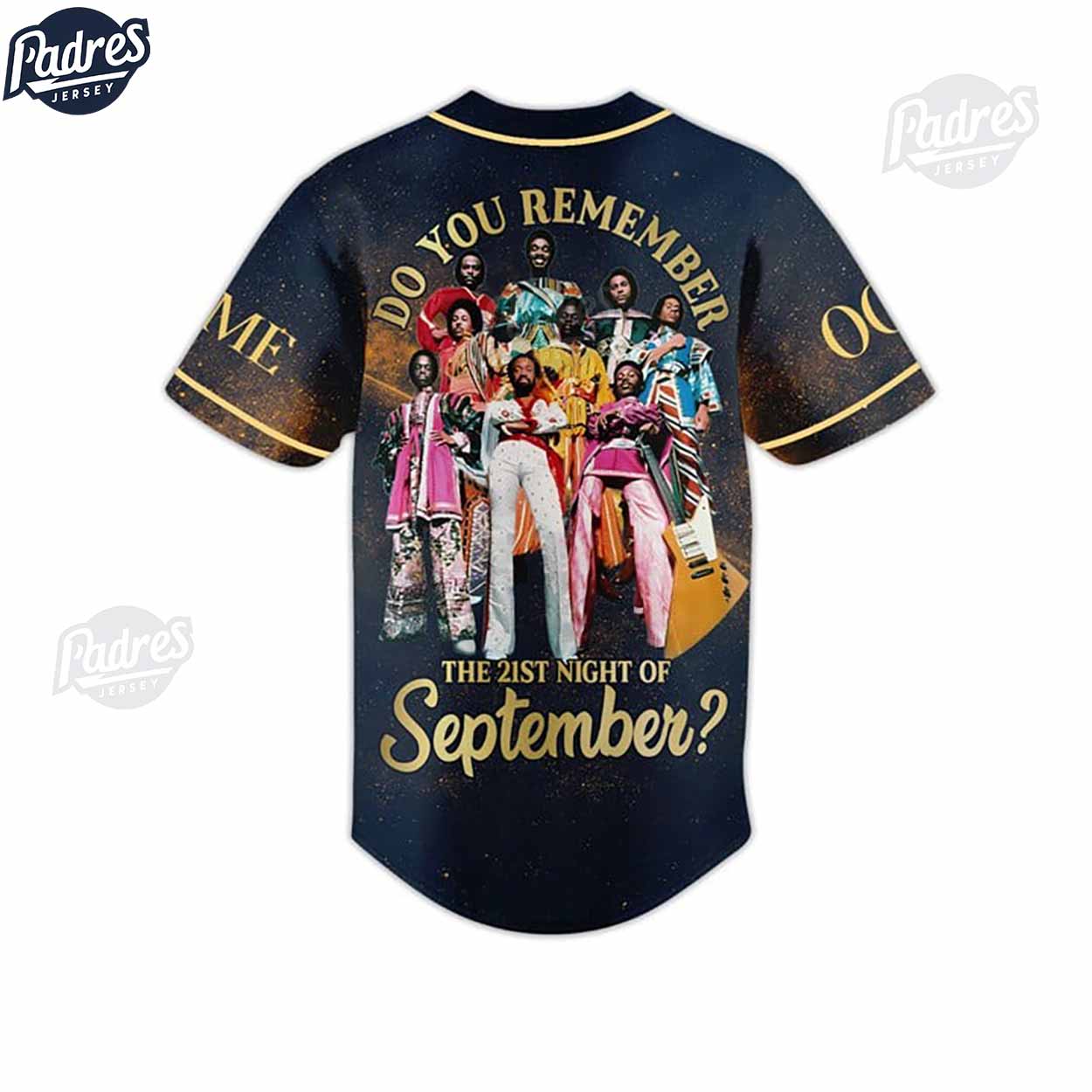 Earth Wind & Fire Do You Remember The 21st Night Of September Custom Baseball Jersey - Padres Jersey Oasis:... (Image 2)