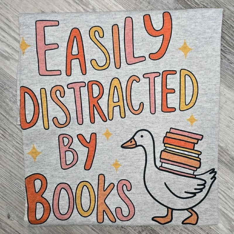 Easily distracted by books Graphic Tee or Sweatshirt funny Hoodie | WearSparks.com