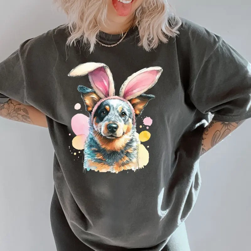 Easter Blue Heeler Shirt ~ Unisex Apparel Relaxed Fit Printed In The USA Clothing Womenswear Casual Comfort Cotton...