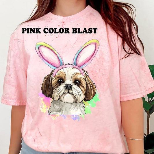 Easter Brown and White Shih Tzu Shirt ~ Unisex Apparel Relaxed Fit Printed In The USA Clothing Womenswear Casual Comfort...