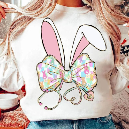 Easter Bunny Nurse Coquette Shirt, Nurse Easter Day Shirt, Happy Easter Shirt, Nurse Coquette Shirt,Bunny Ears...