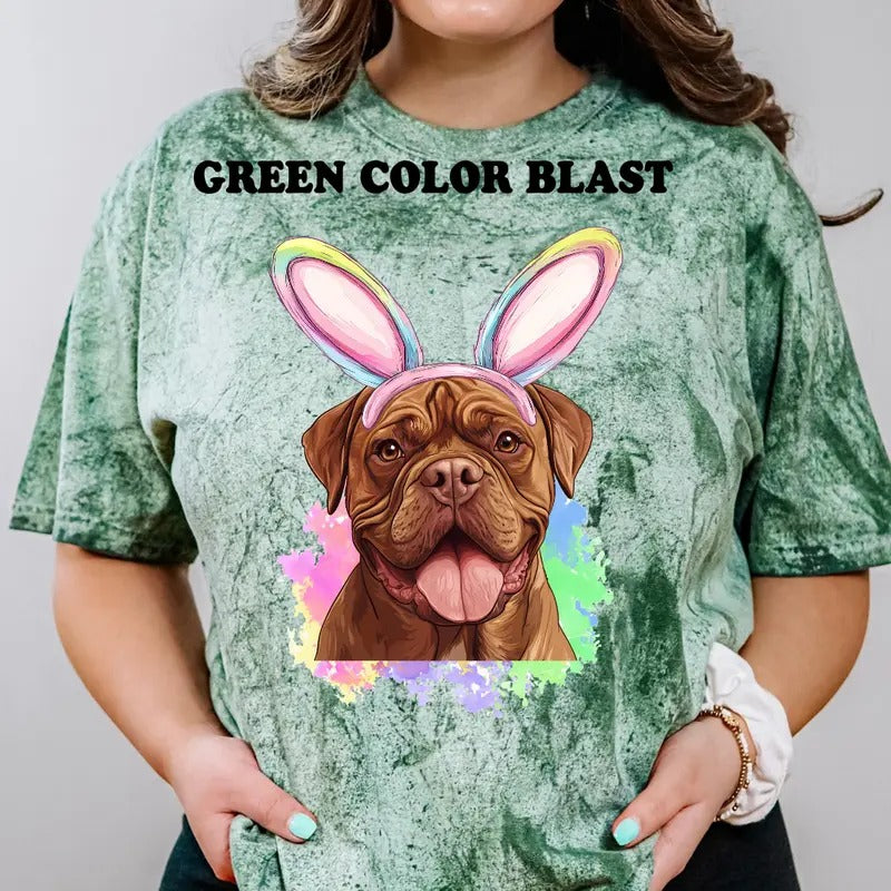 Easter Dogue De Bordeaux  Shirt ~ Unisex Apparel Relaxed Fit Printed In The USA Clothing Womenswear Casual Comfort Cotton...