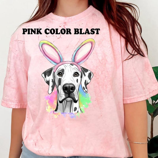 Easter Harlequin Great Dane Shirt ~ Unisex Apparel Relaxed Fit Printed In The USA Clothing Womenswear Casual Comfort...